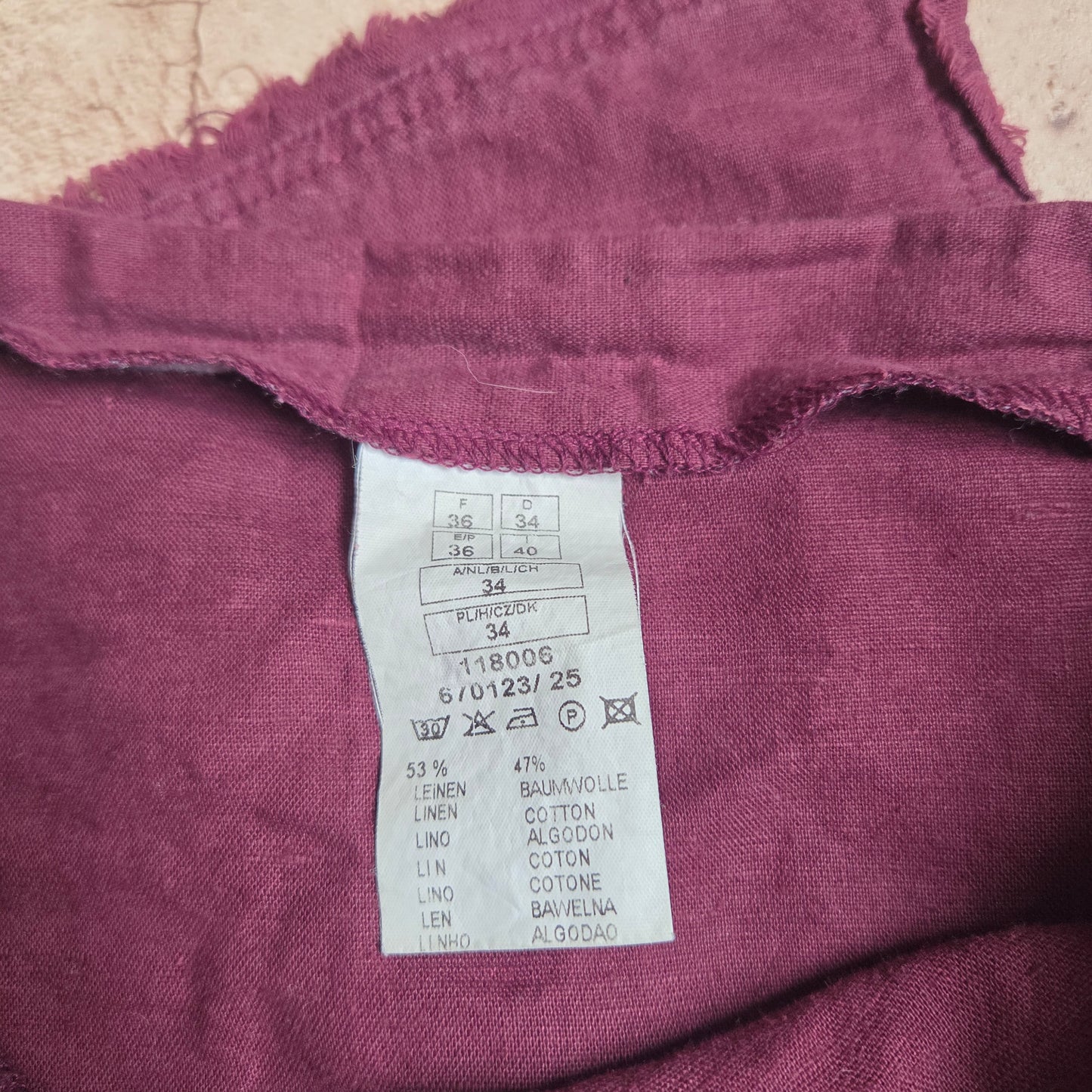 Vintage Linen Asymmetrical Skirt