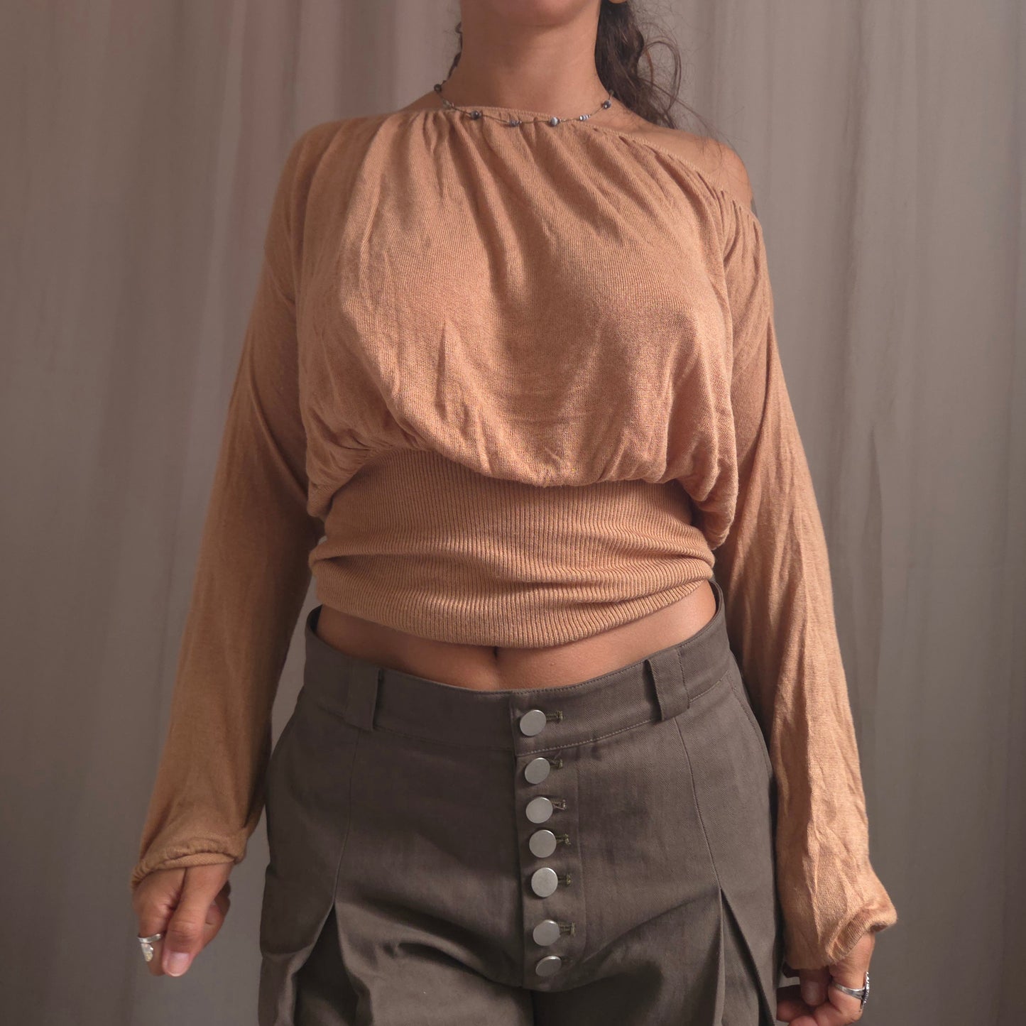 Vintage Cotton Slouchy Batwing top