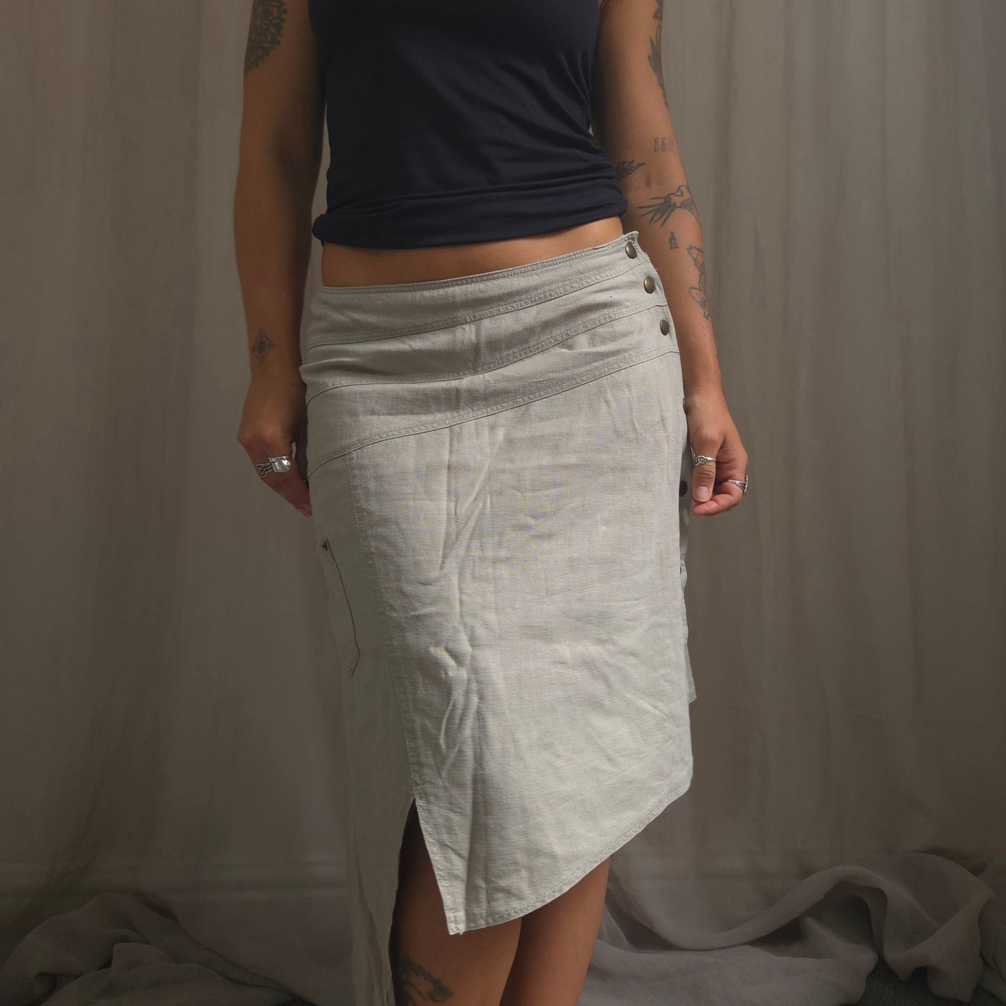 Stud Midi Skirt