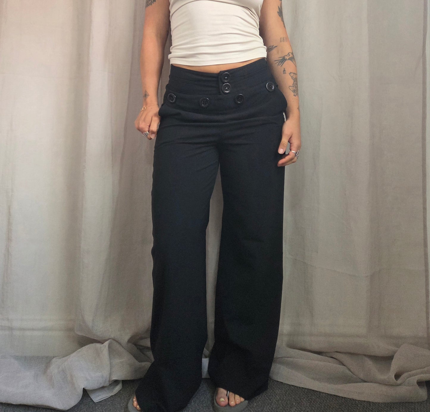 Multi Buttons Trousers