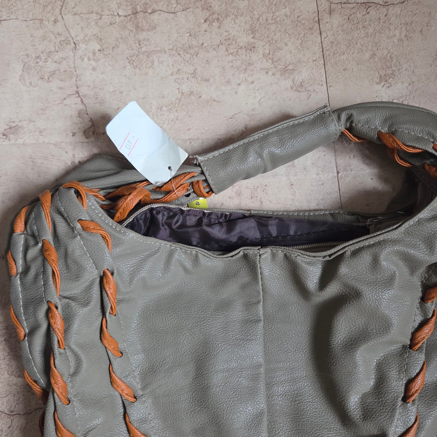 Vintage Lace Up hobo bag
