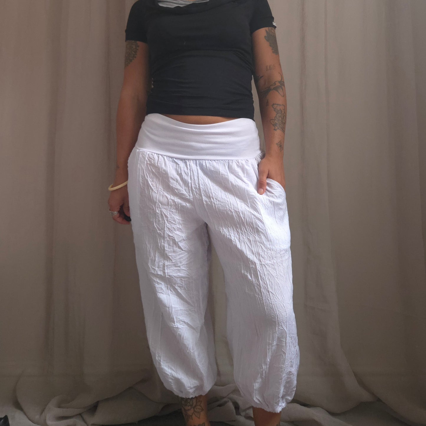 Harem cropped pants