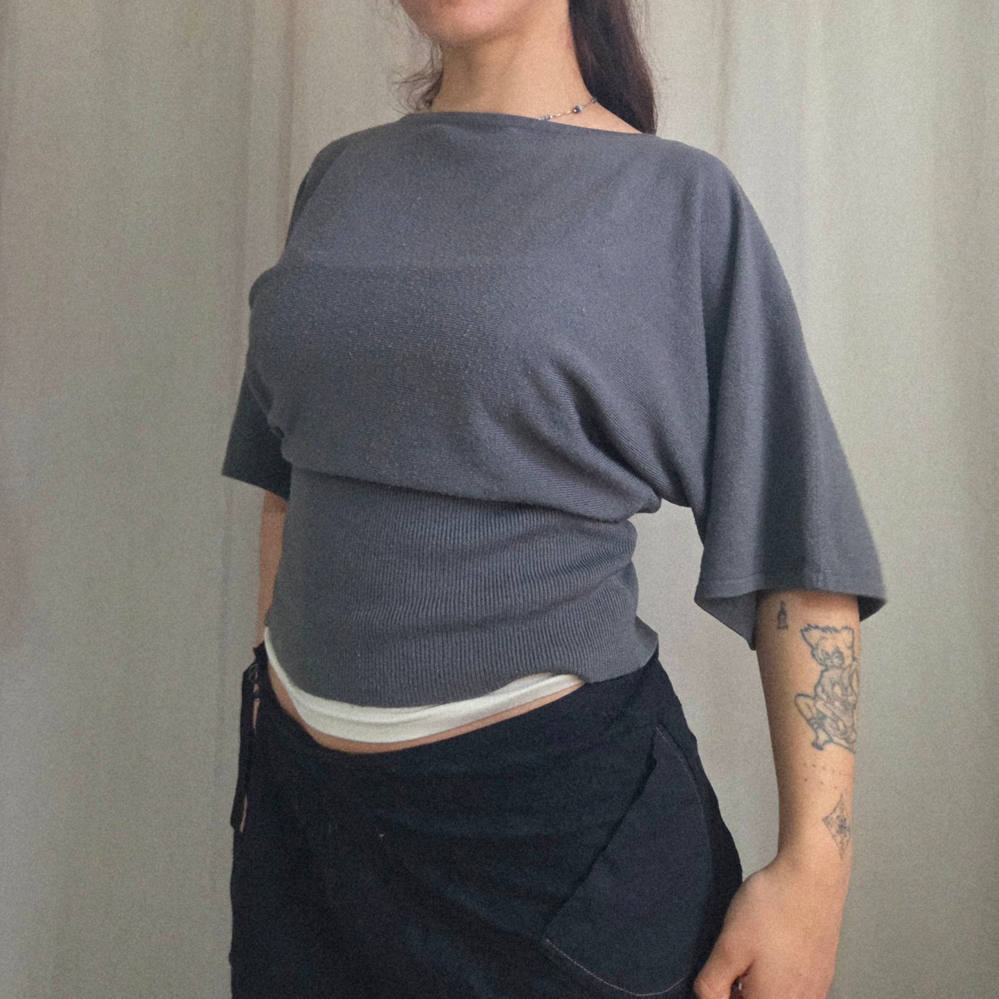 Vintage batwing Short Sleeve Top