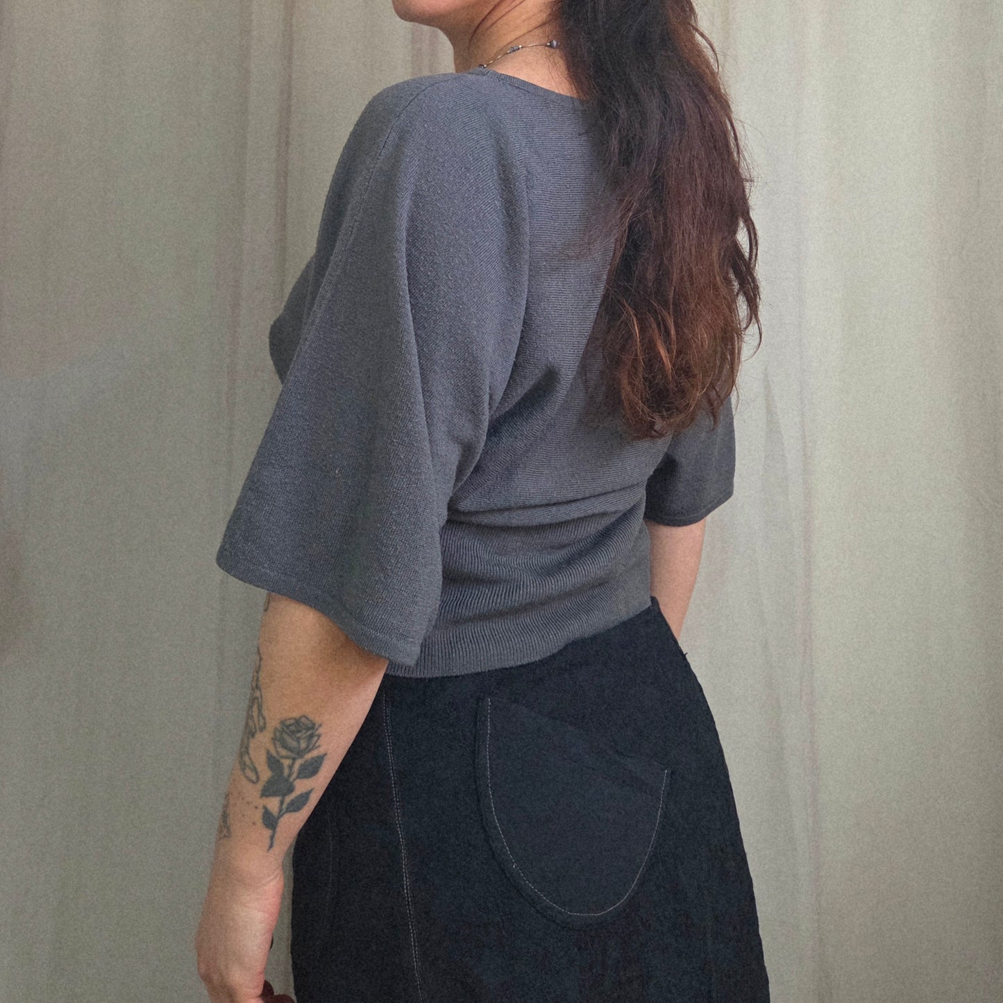 Vintage batwing Short Sleeve Top