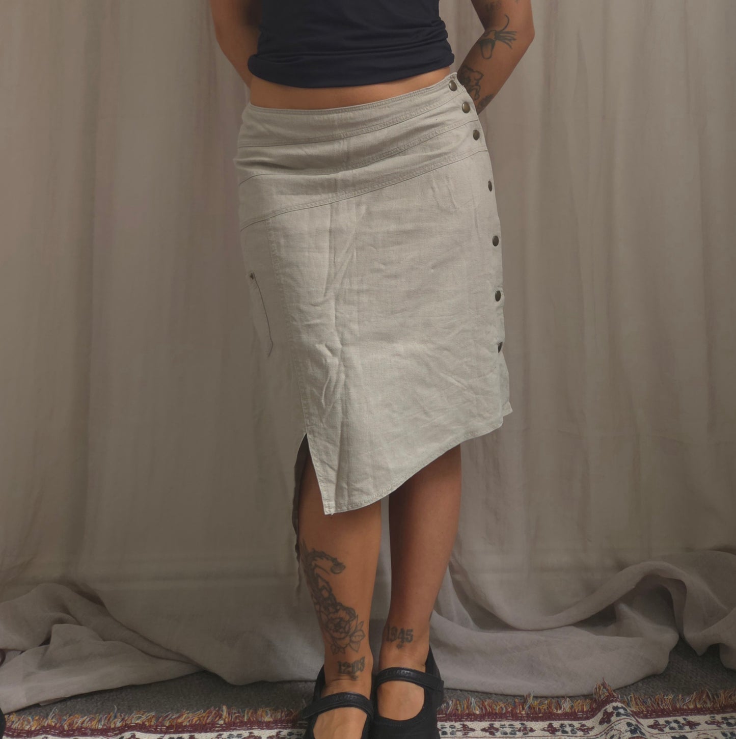 Stud Midi Skirt