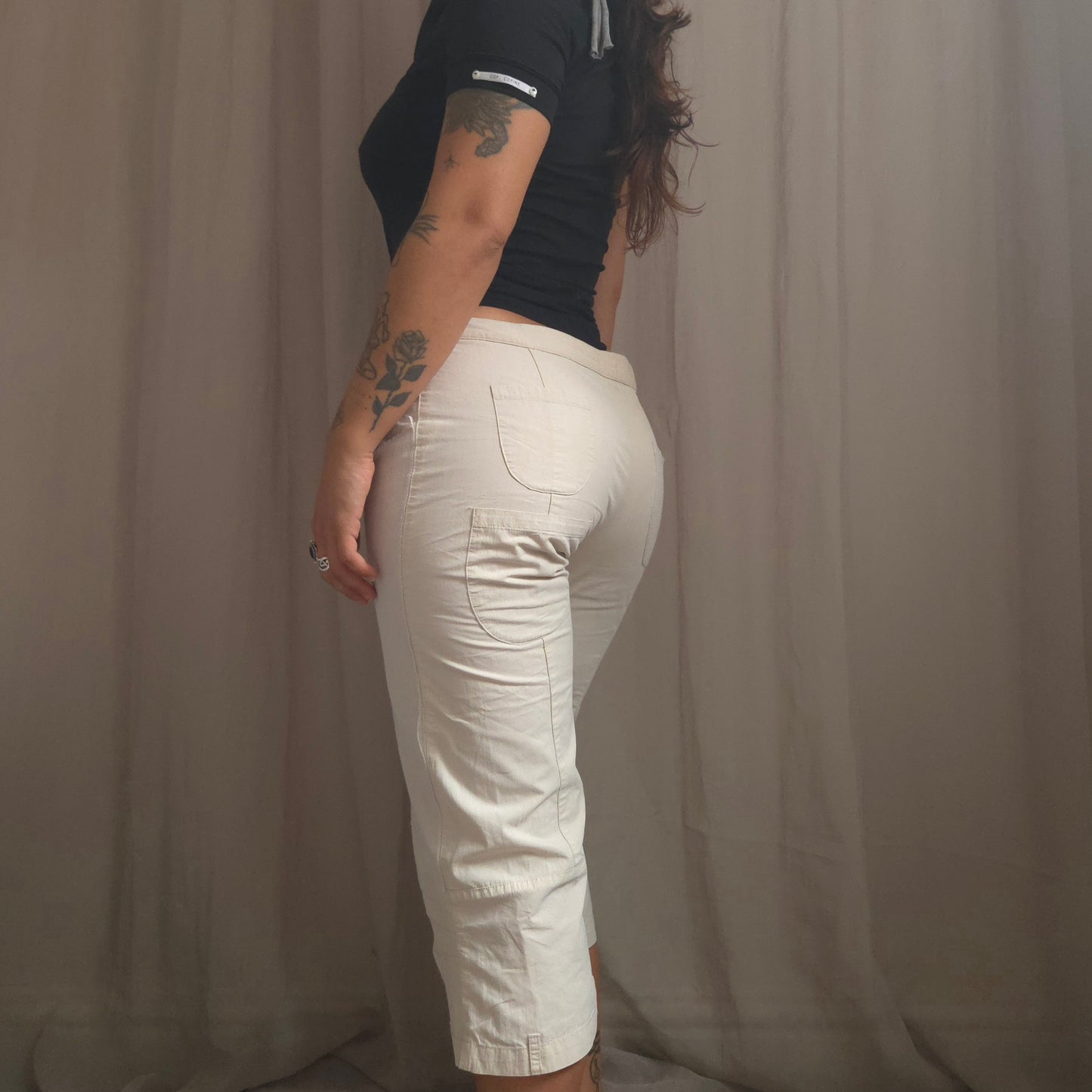 Button Capri Pants