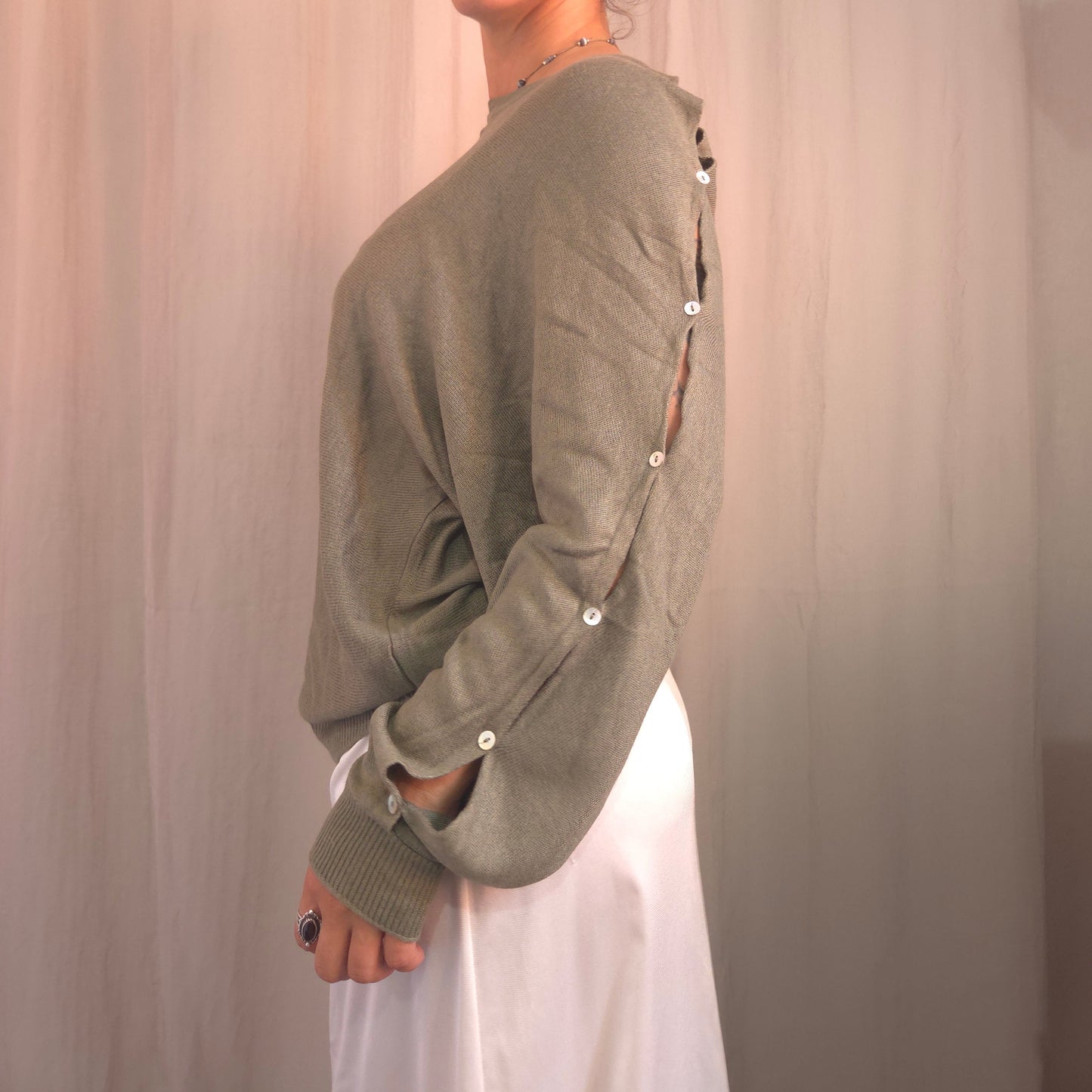 Cop Copine Button Sleeve Jumper