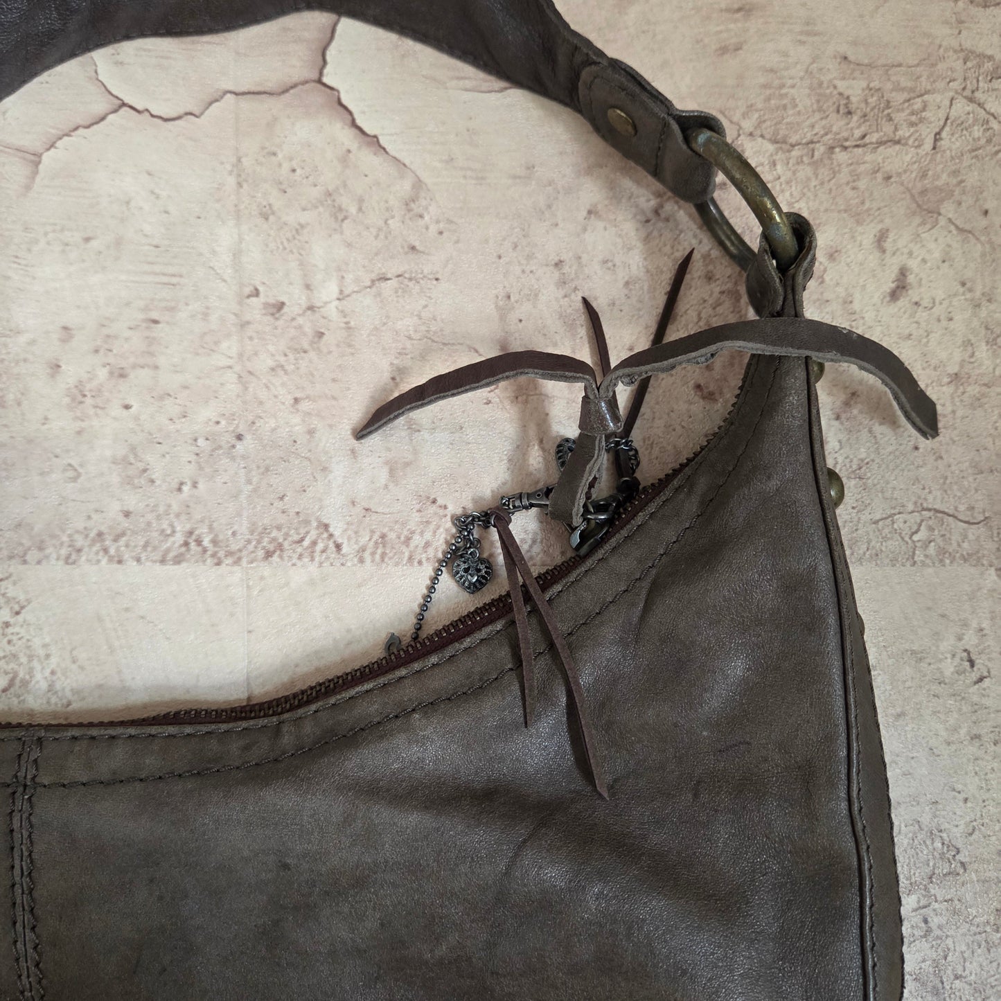 Vintage Leather Sheep Studed Bag