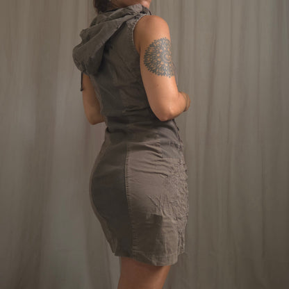 Archival Button Hood Dress