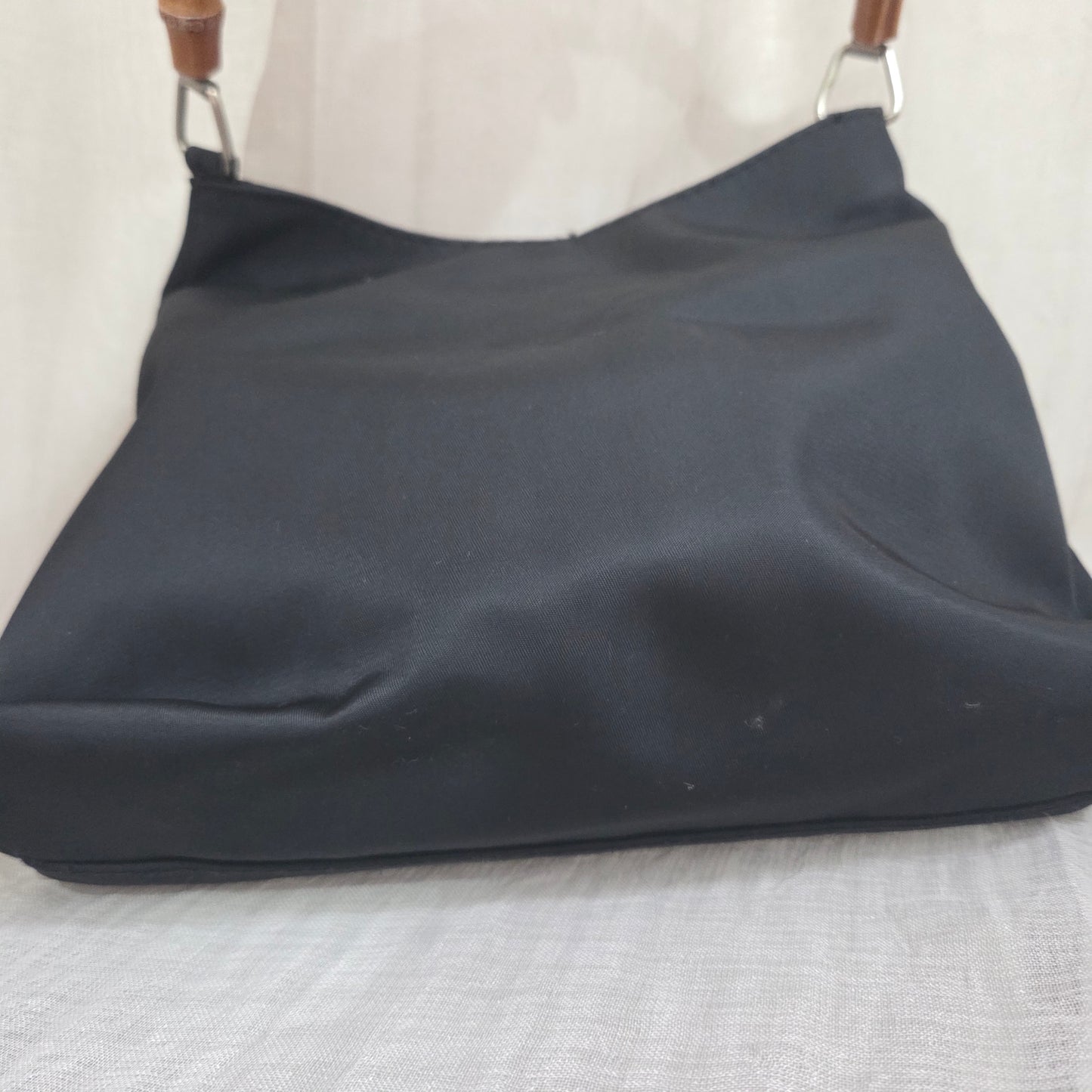 Wood Black Shoulder Bag