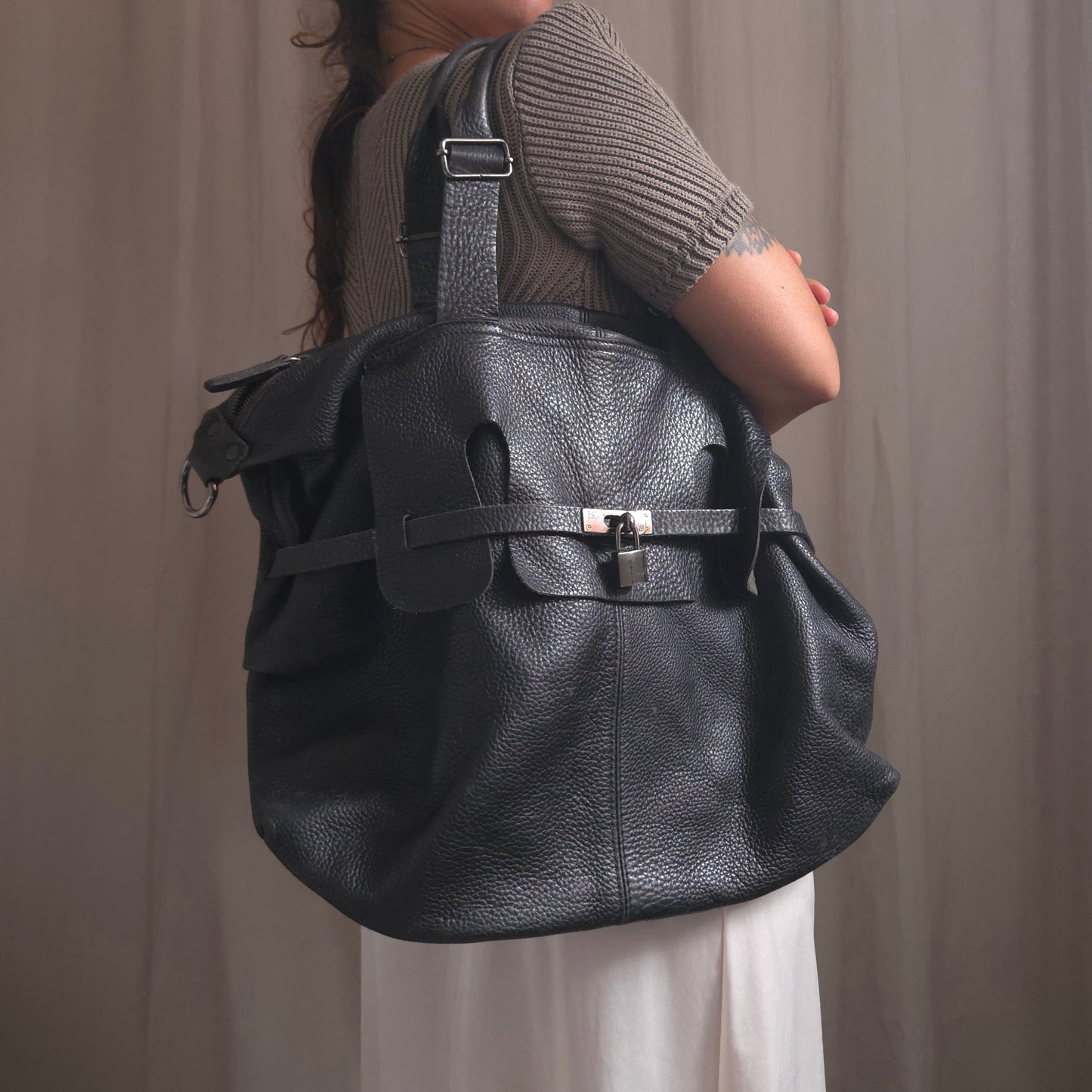 Vintage ‘firkin’ Lock Bag