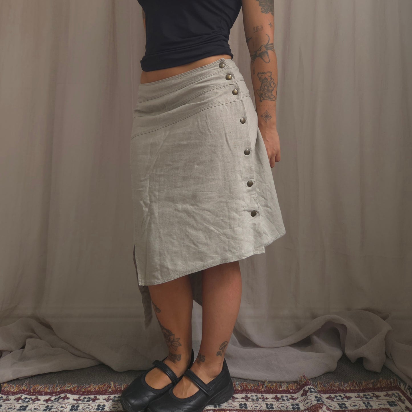 Stud Midi Skirt
