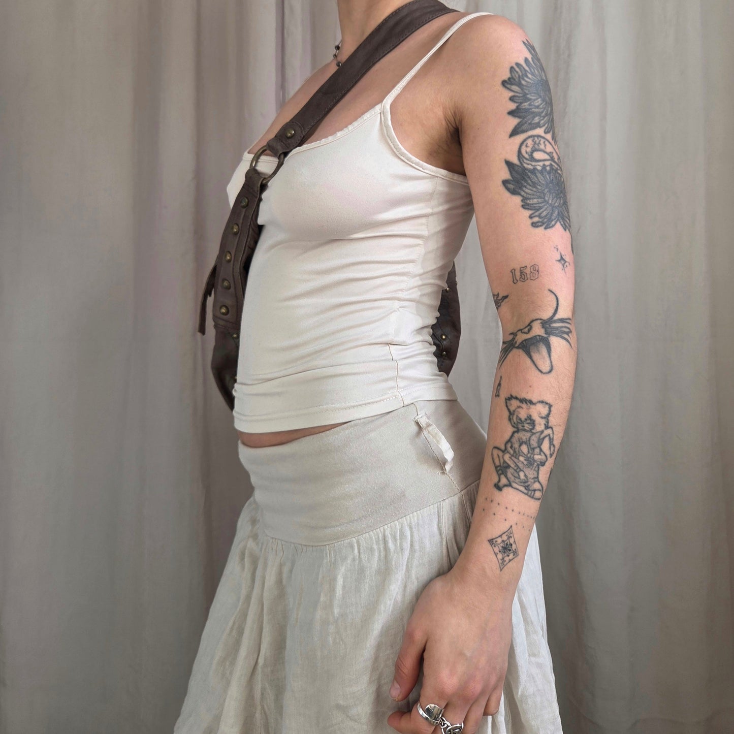 Vintage Leather Sheep Studed Bag