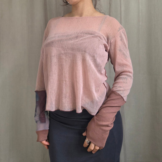 Cop Copine Mesh Long Sleeve top