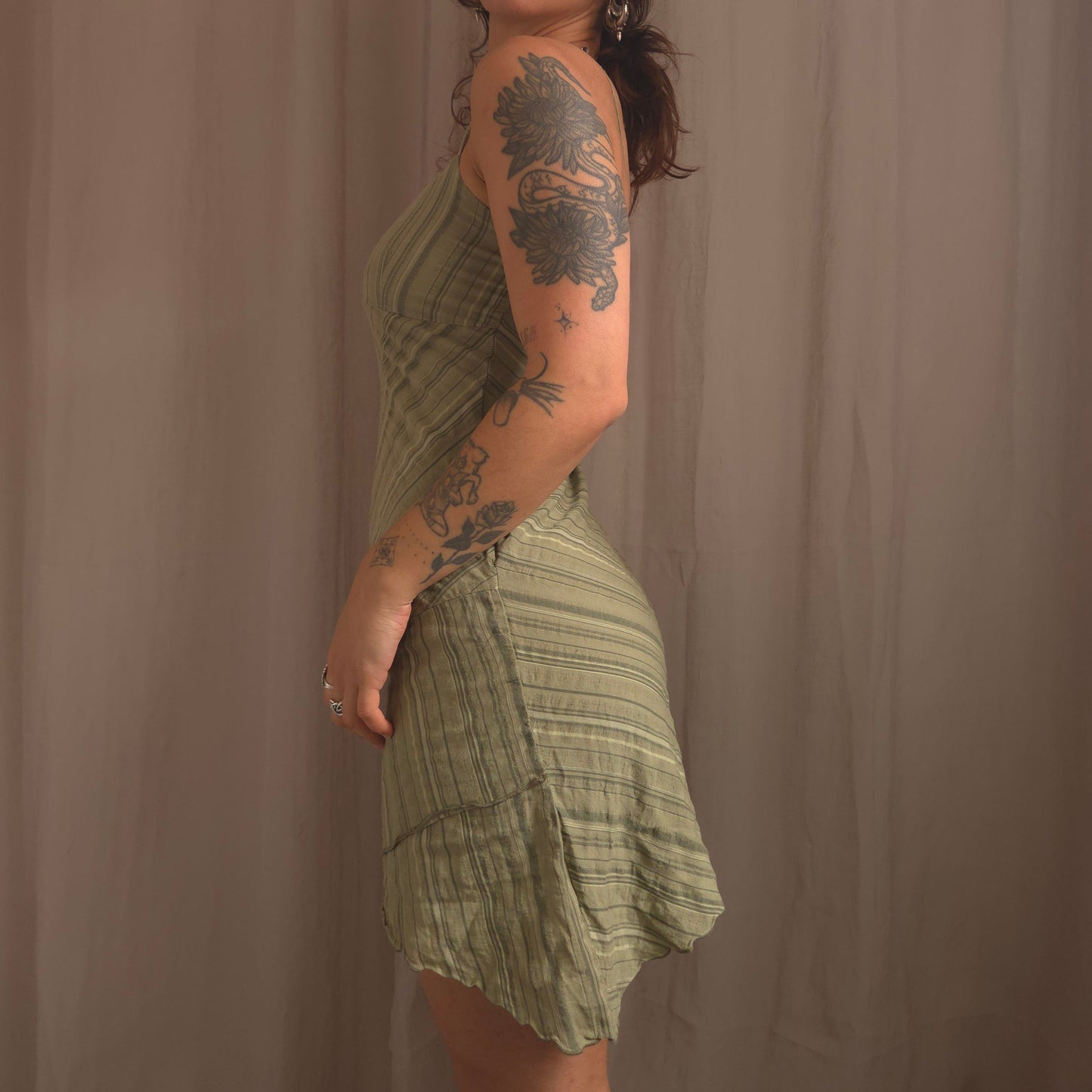 Vintage Striped Cotton Dress