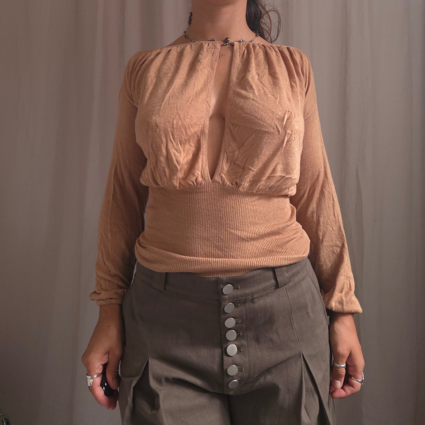 Vintage Cotton Slouchy Batwing top
