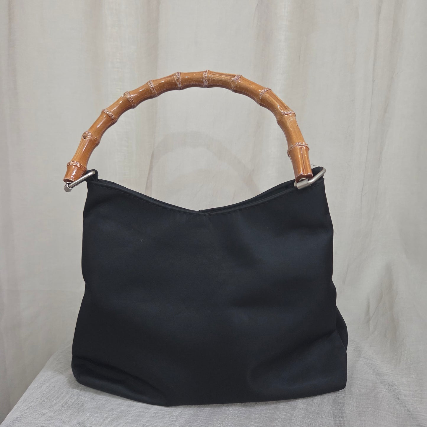 Wood Black Shoulder Bag