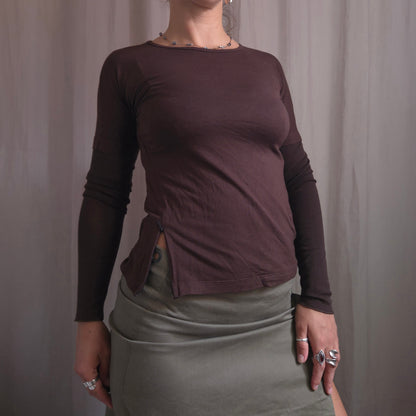 Cop Copine Mesh sleeve tops