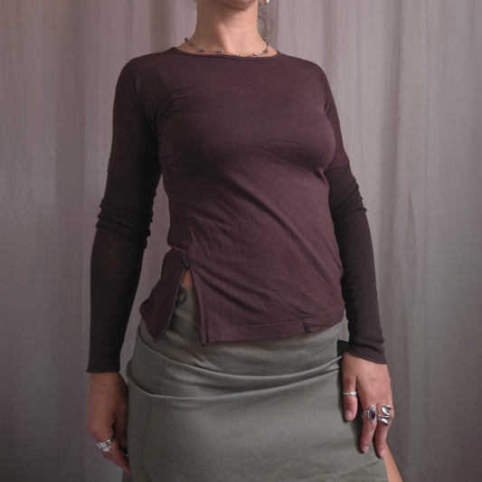 Cop Copine Mesh sleeve tops