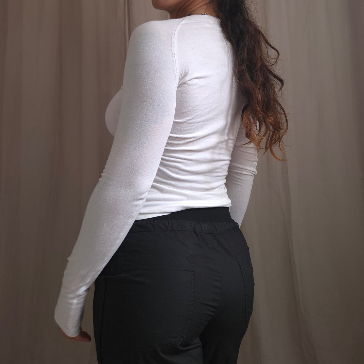 Vintage button long sleeve top