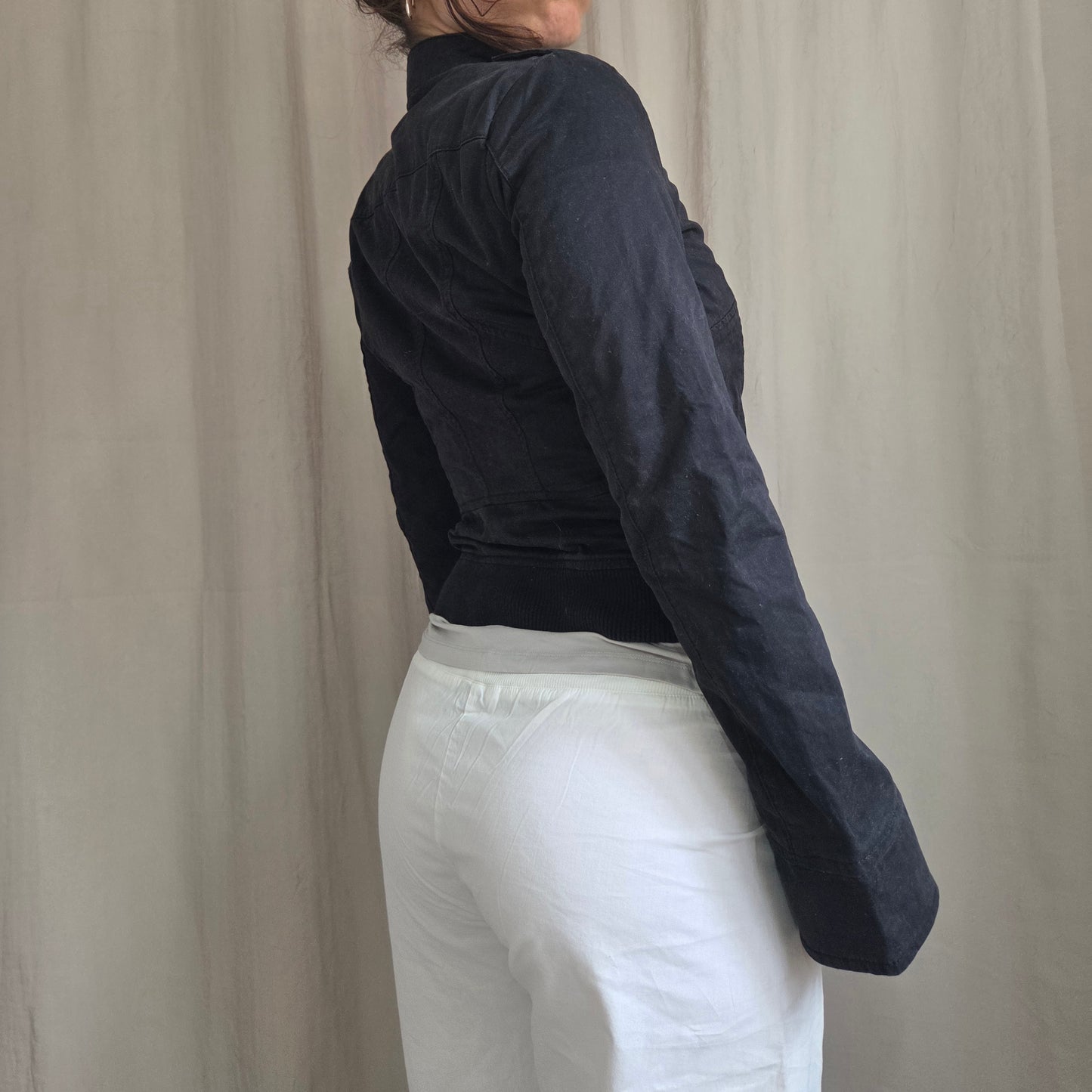 Black Button Bomber jacket