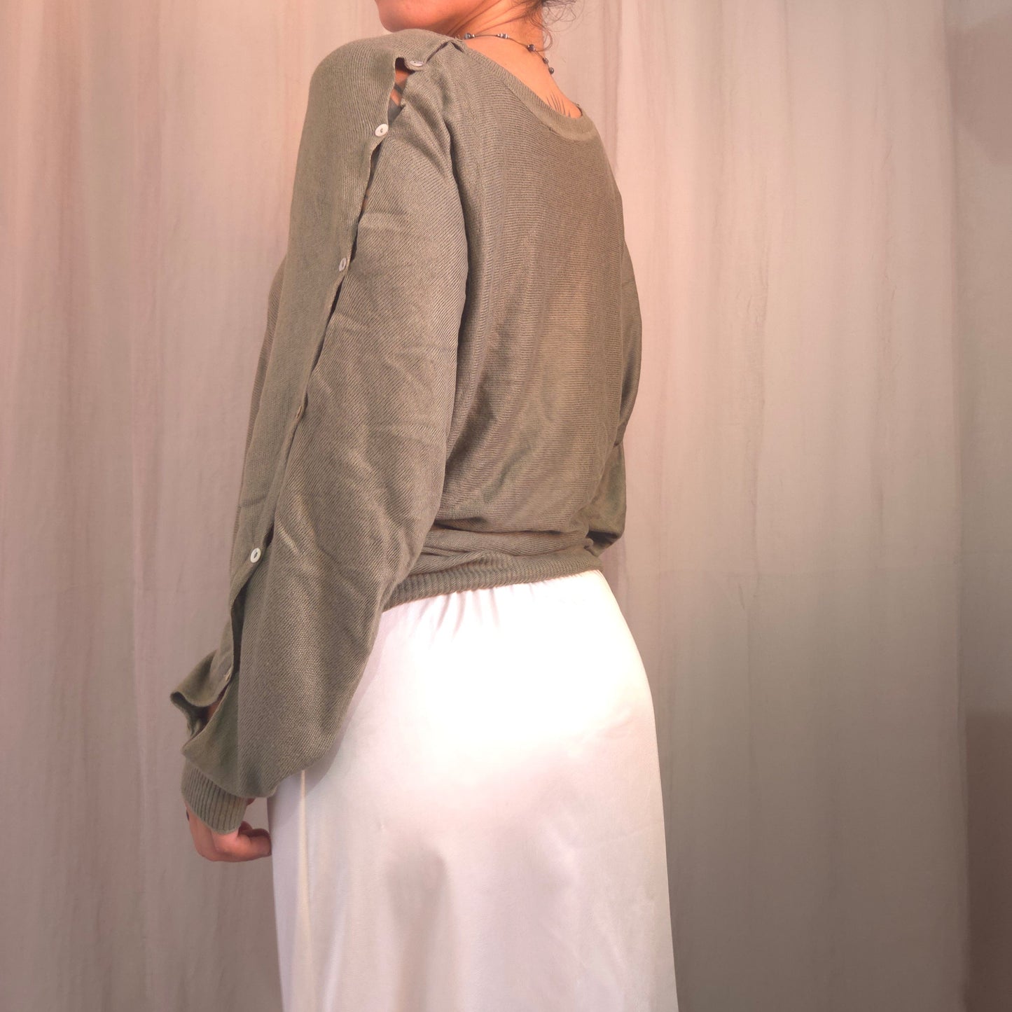 Cop Copine Button Sleeve Jumper