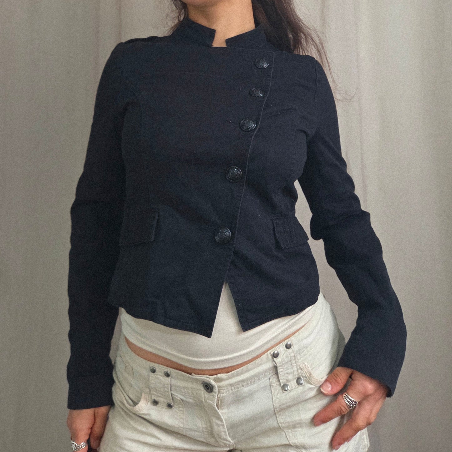 Button Asymmetrical Jacket