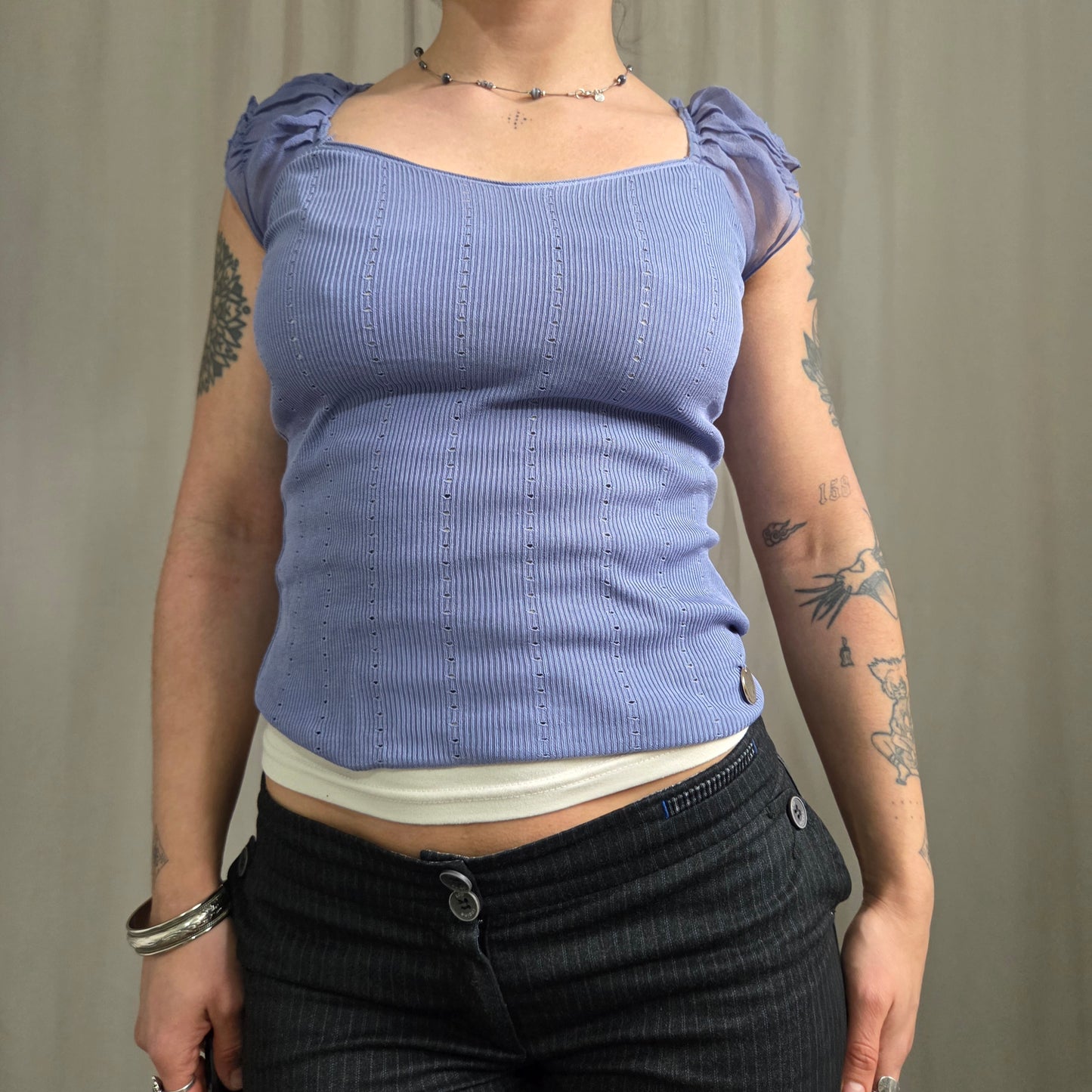 Vintage Guess Silk Milkmaid Top