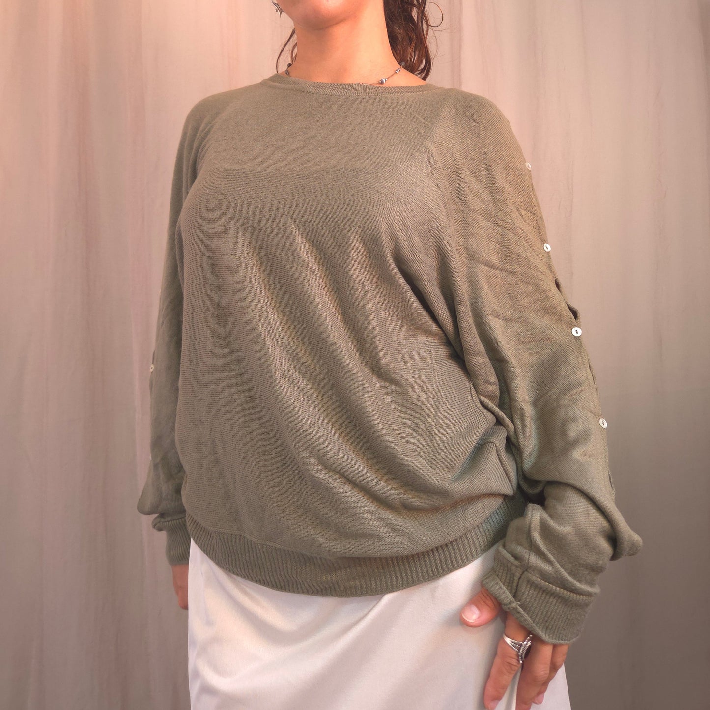 Cop Copine Button Sleeve Jumper