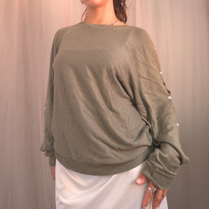 Cop Copine Button Sleeve Jumper