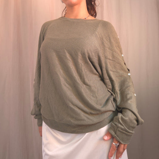 Cop Copine Button Sleeve Jumper