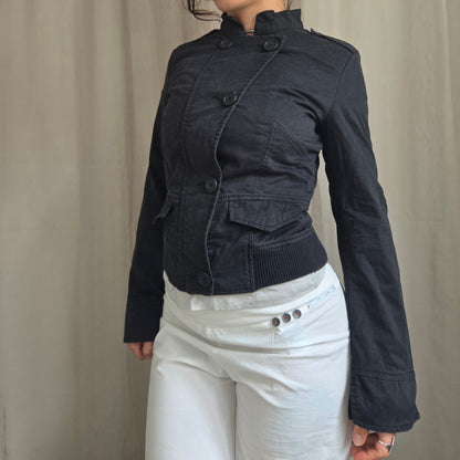 Black Button Bomber jacket