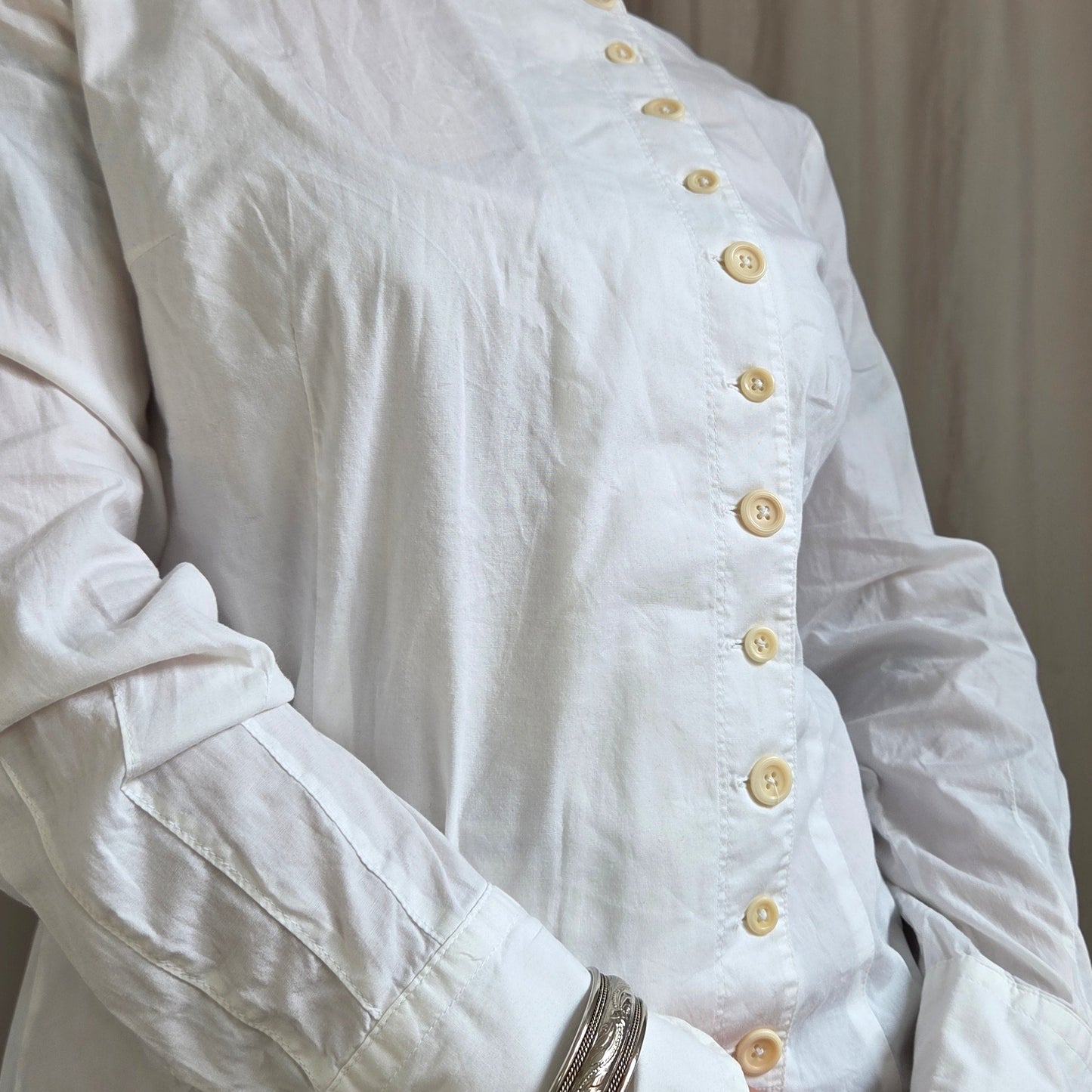 Button Up Asymmetrical Shirt