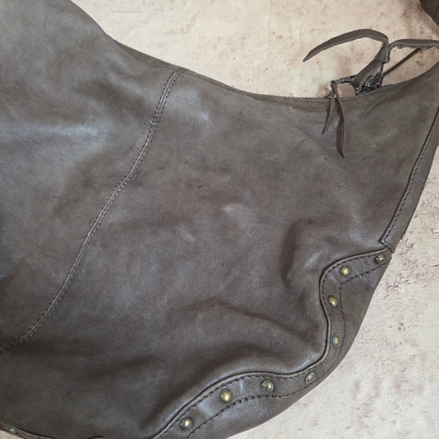 Vintage Leather Sheep Studed Bag