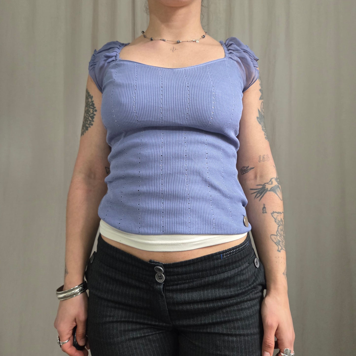 Vintage Guess Silk Milkmaid Top