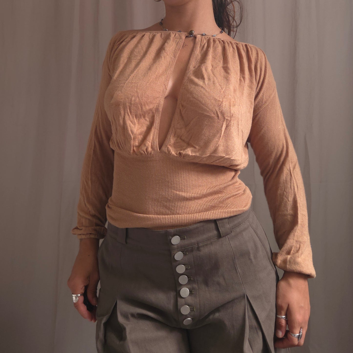 Vintage Cotton Slouchy Batwing top