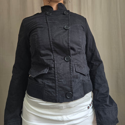 Black Button Bomber jacket