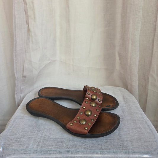 Leather Studs Sandals
