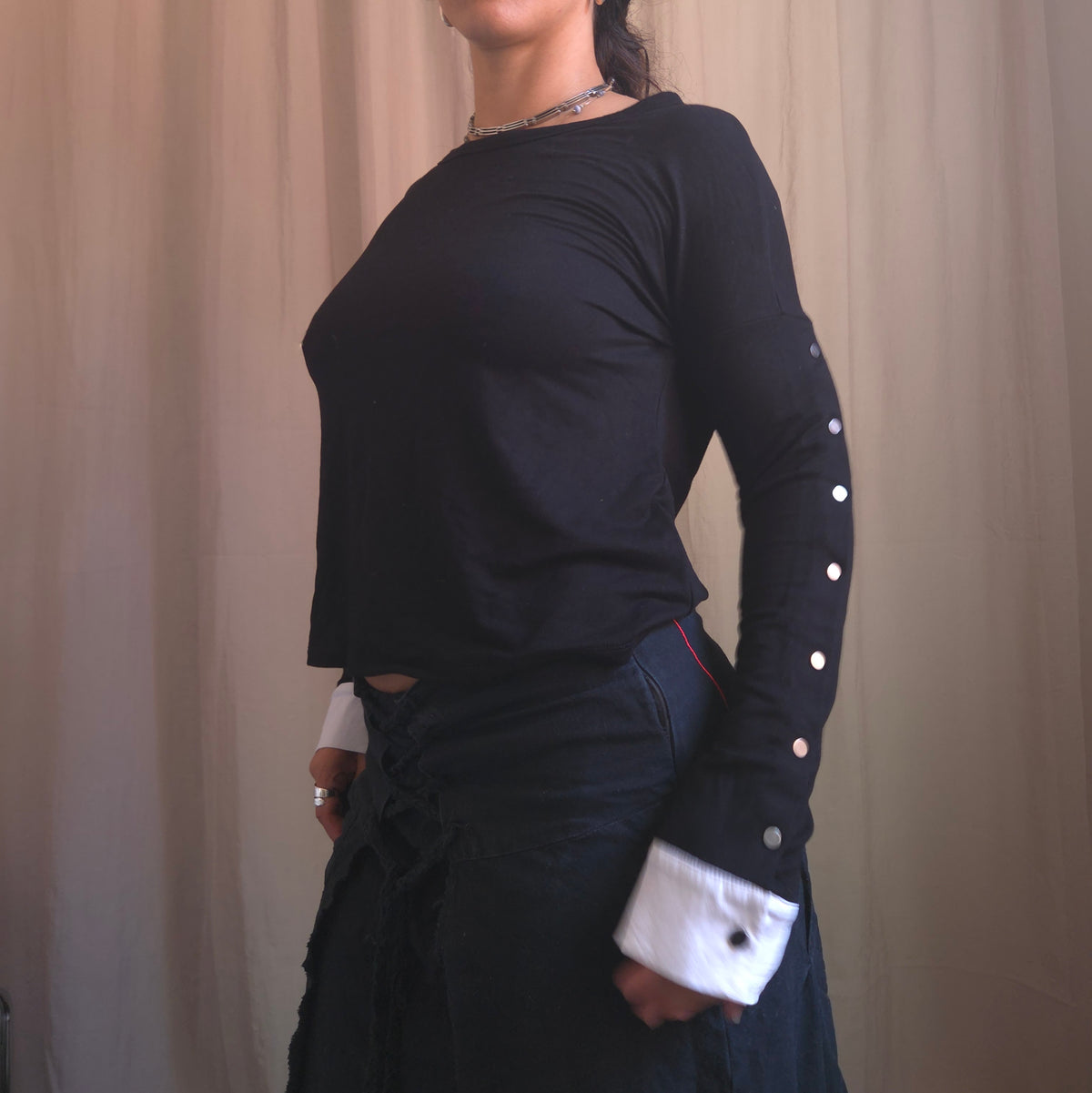 Cop Copine Clip Button top