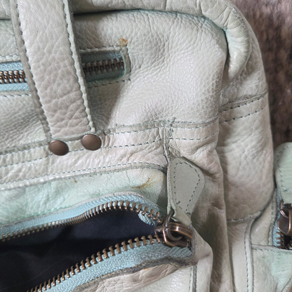 Vintage Leather Mint Shoulder Bag