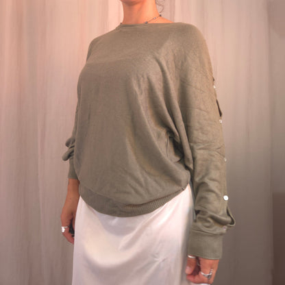 Cop Copine Button Sleeve Jumper