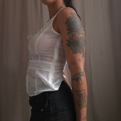IKKS lace up top