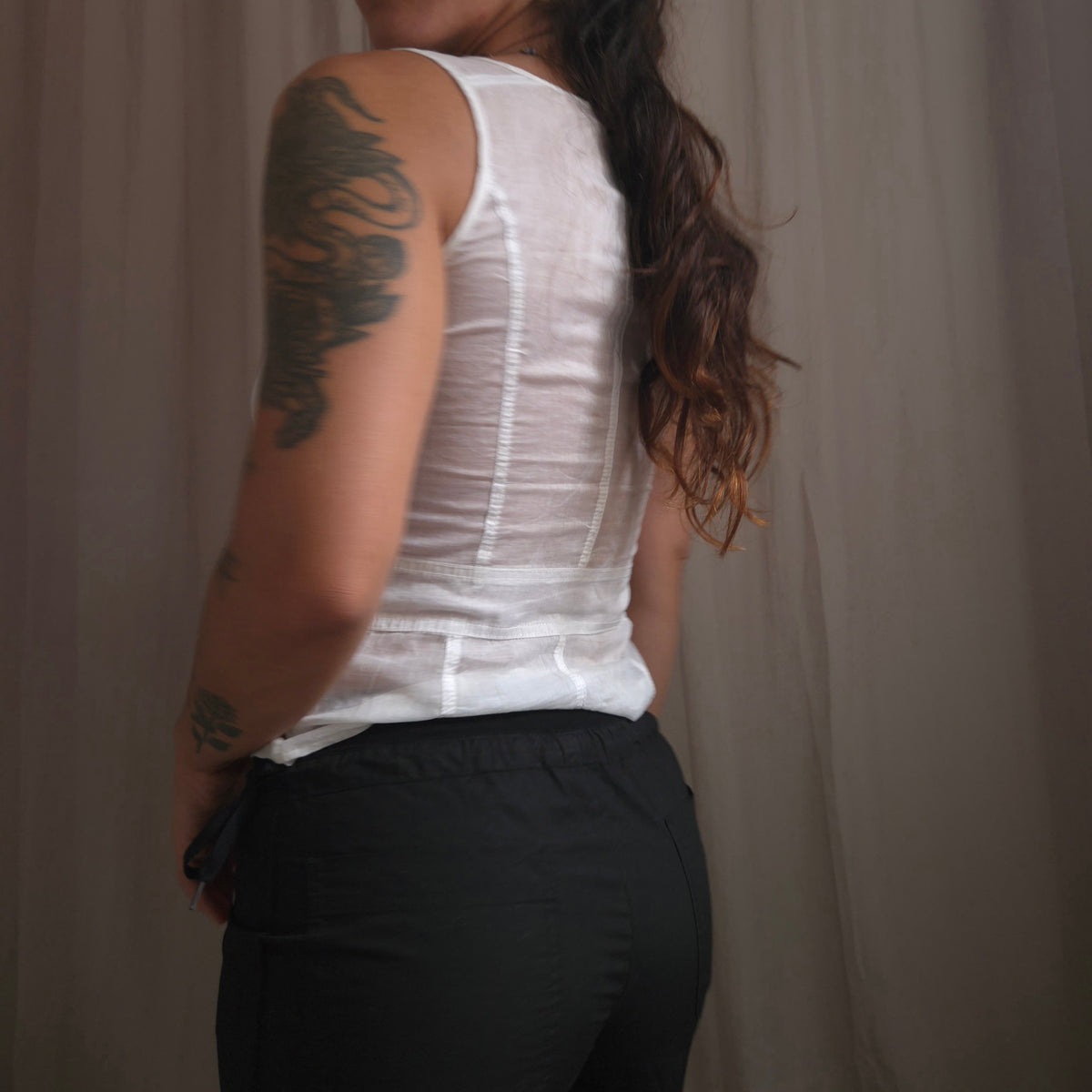 IKKS lace up top