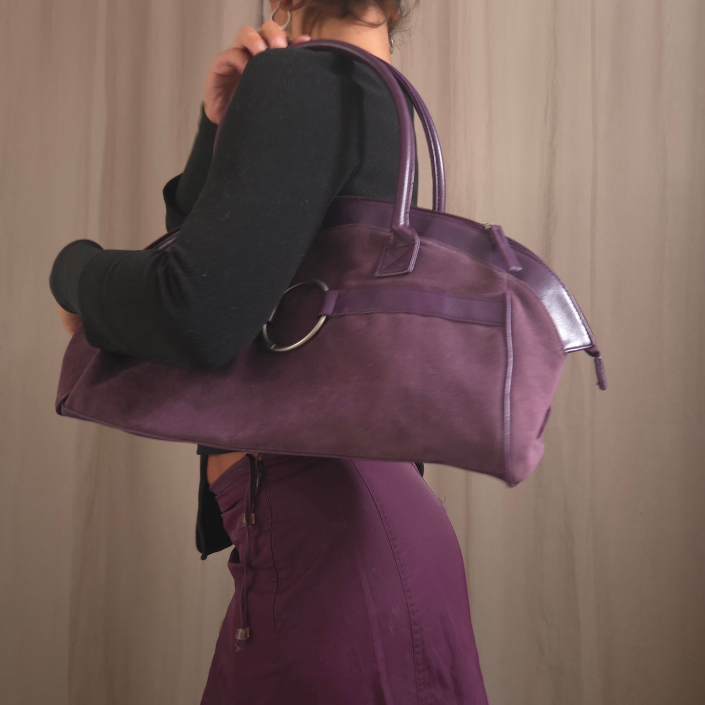 Suede Purple Bag