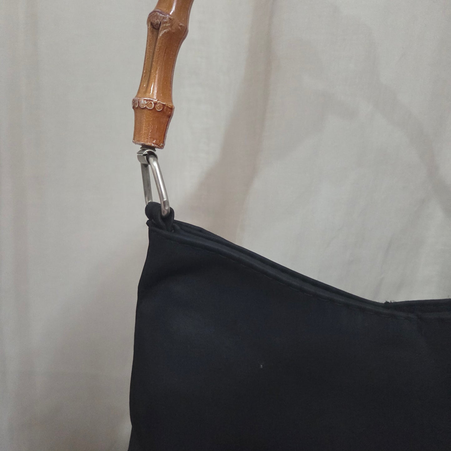 Wood Black Shoulder Bag