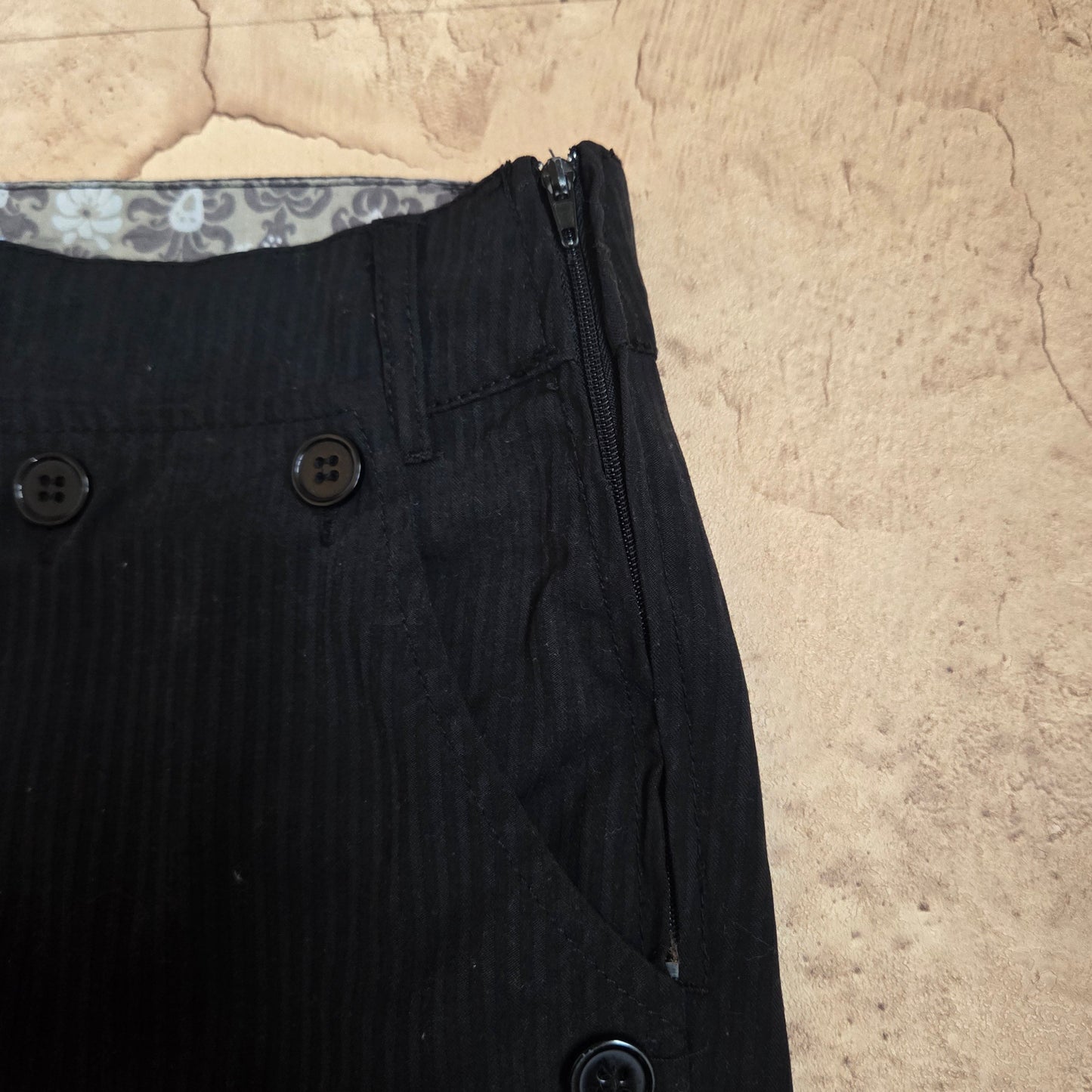 Vintage Button Striped Trousers