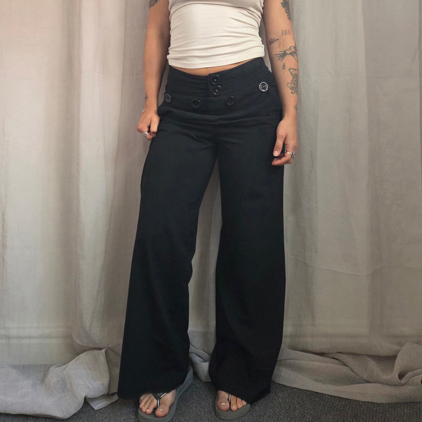 Multi Buttons Trousers
