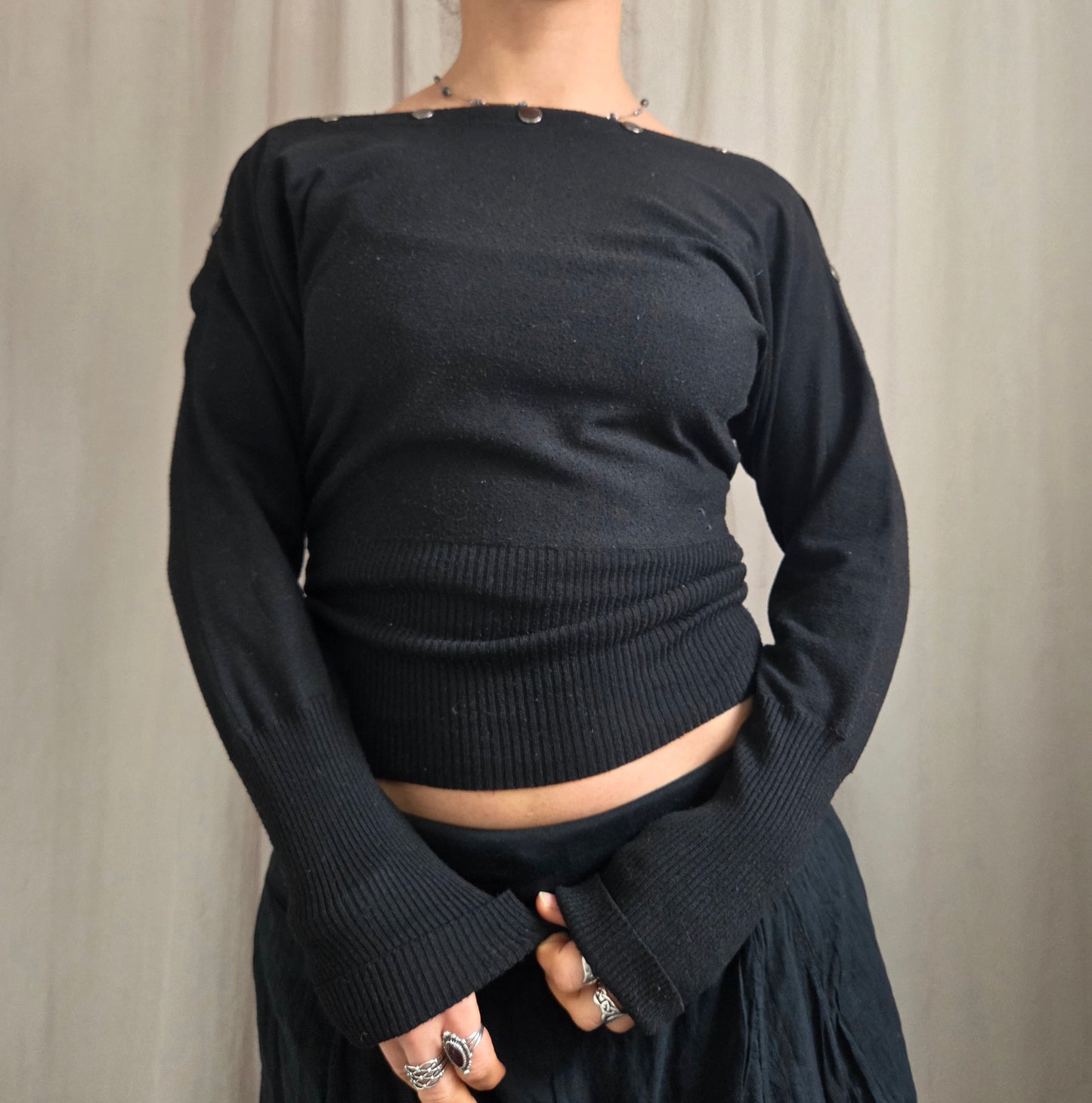 Morgan de Toi Stud Batwing Jumper