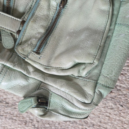 Vintage Leather Mint Shoulder Bag