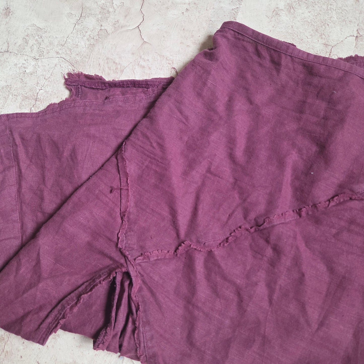 Vintage Linen Asymmetrical Skirt